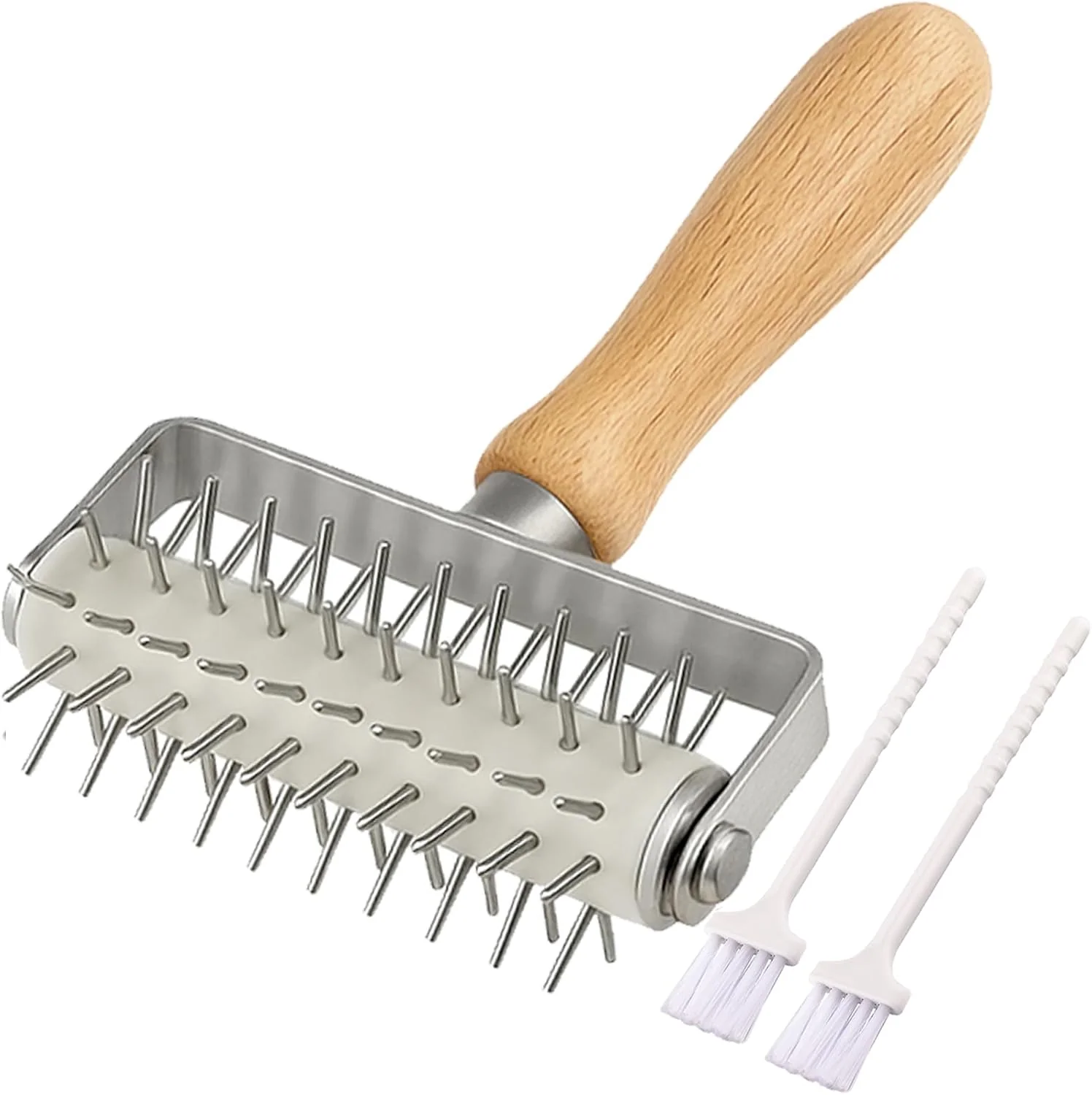 Classic Pizza Dough Docker Roller Stainless Steel Pin Puncher Dough Hole Maker Docking Tool for Pizza Pie Cookie Pastry Bread Easy-to-Use