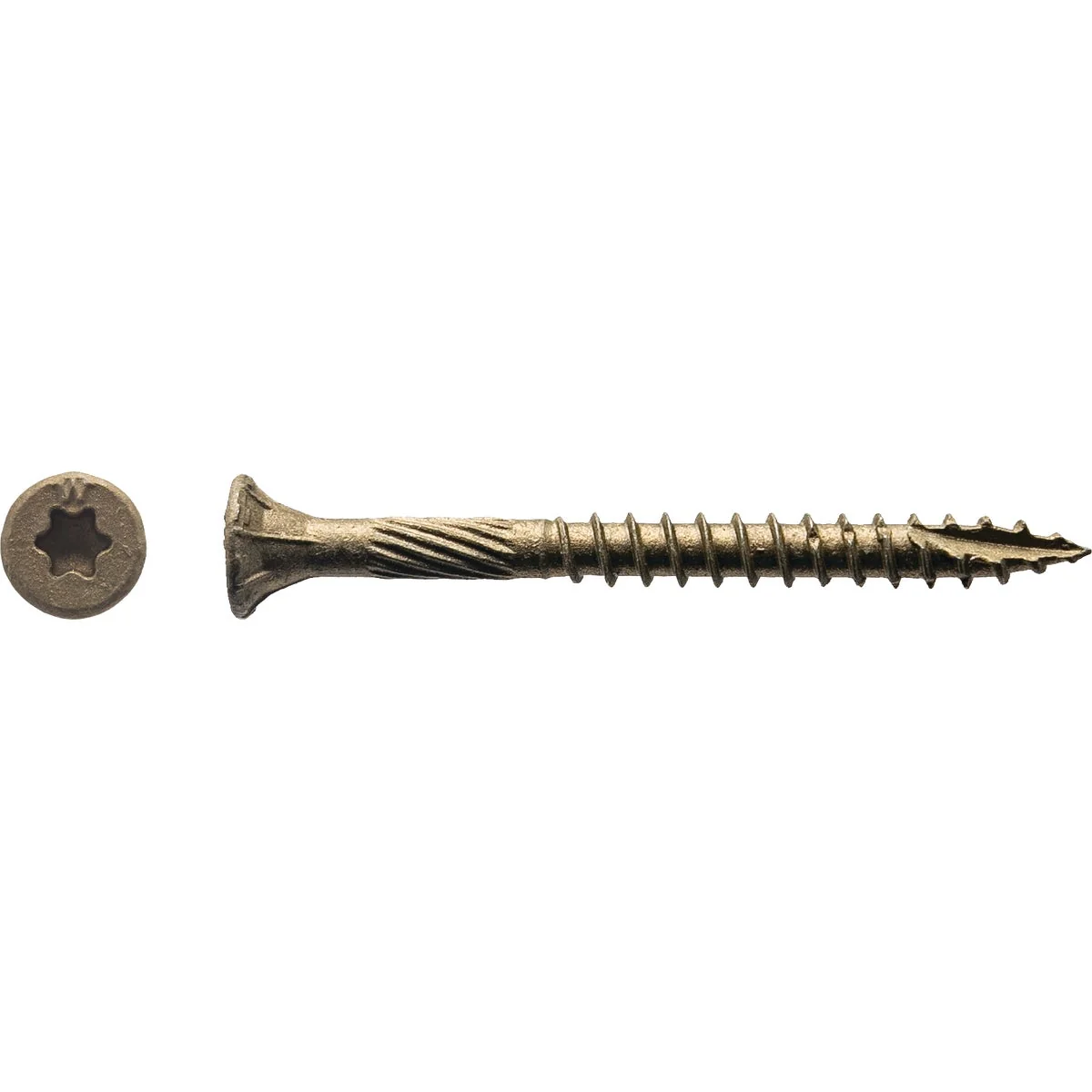 Selected Big Timber 9 x 2 In. Bronze Flat Head Wood Screw 118 Ct. 1 Lb. Green