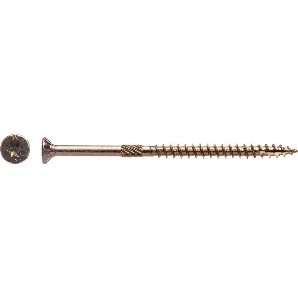 First-Class Big Timber 10 x 3-1 2 In. Yellow Zinc Flat Head Wood Screw 54 Ct. 1 Lb. Prestigious