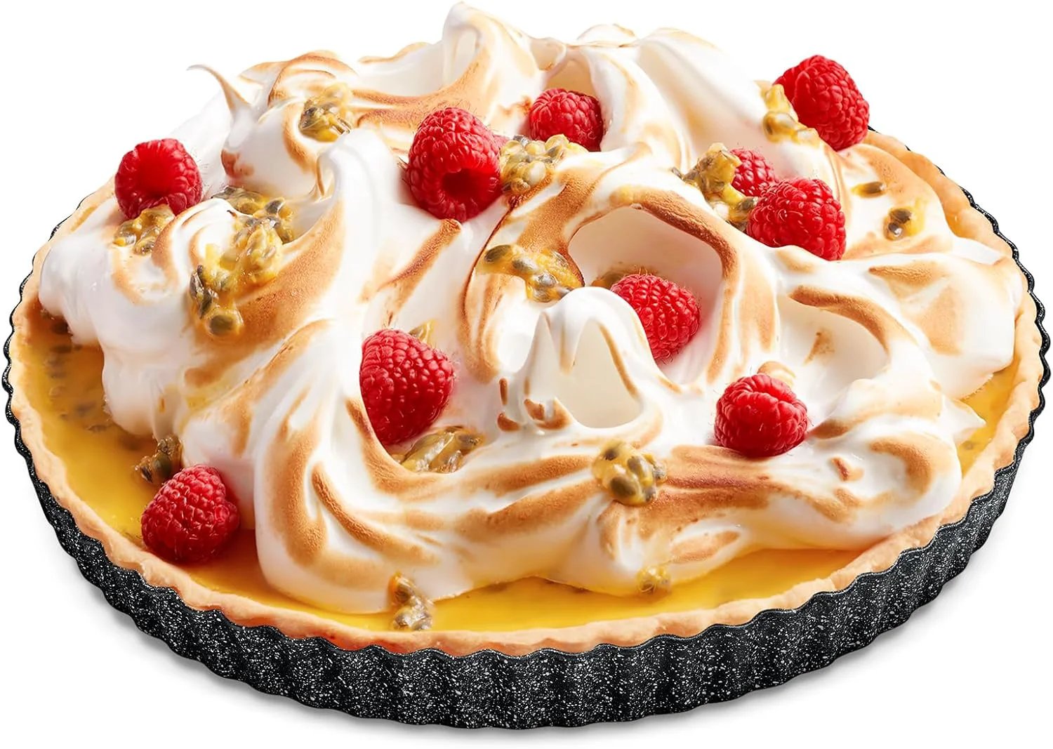 Breathable Tart Pan – Quick Release Removable Base Non-Stick Fluted Edge Durable Steel – Create Pies Fruit Tarts and Quiches with Ease Top-Quality