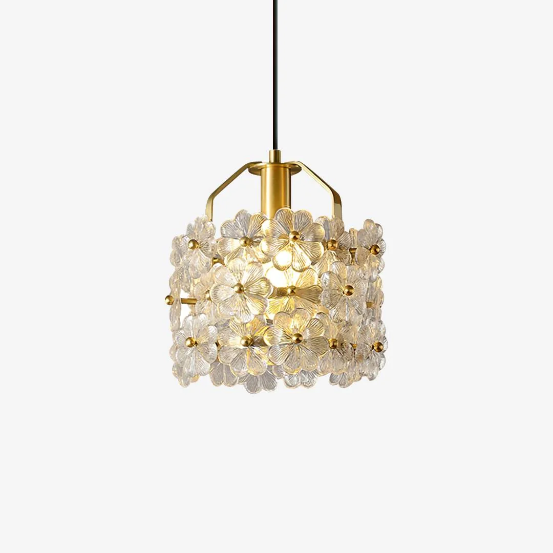 Sustainable Small Petal Glass Pendant Lamp Refined