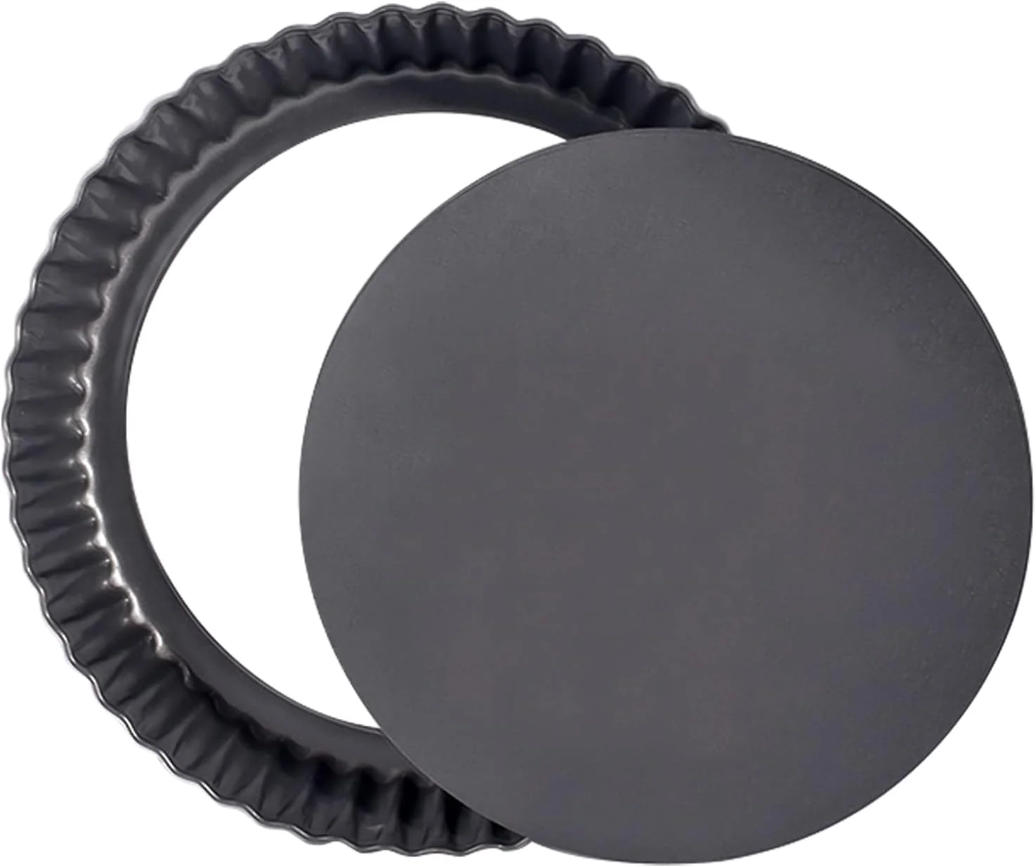 Elite Tart Pan Removable Bottom 8 Inch Tart Pans Round Nonstick Quiche Pan Carbon Steel Quiche Baking Dish with Fluted Edges Fruit Tart Molds for Baking Pie Mold Pizza Chiffon Cake Dessert Effective