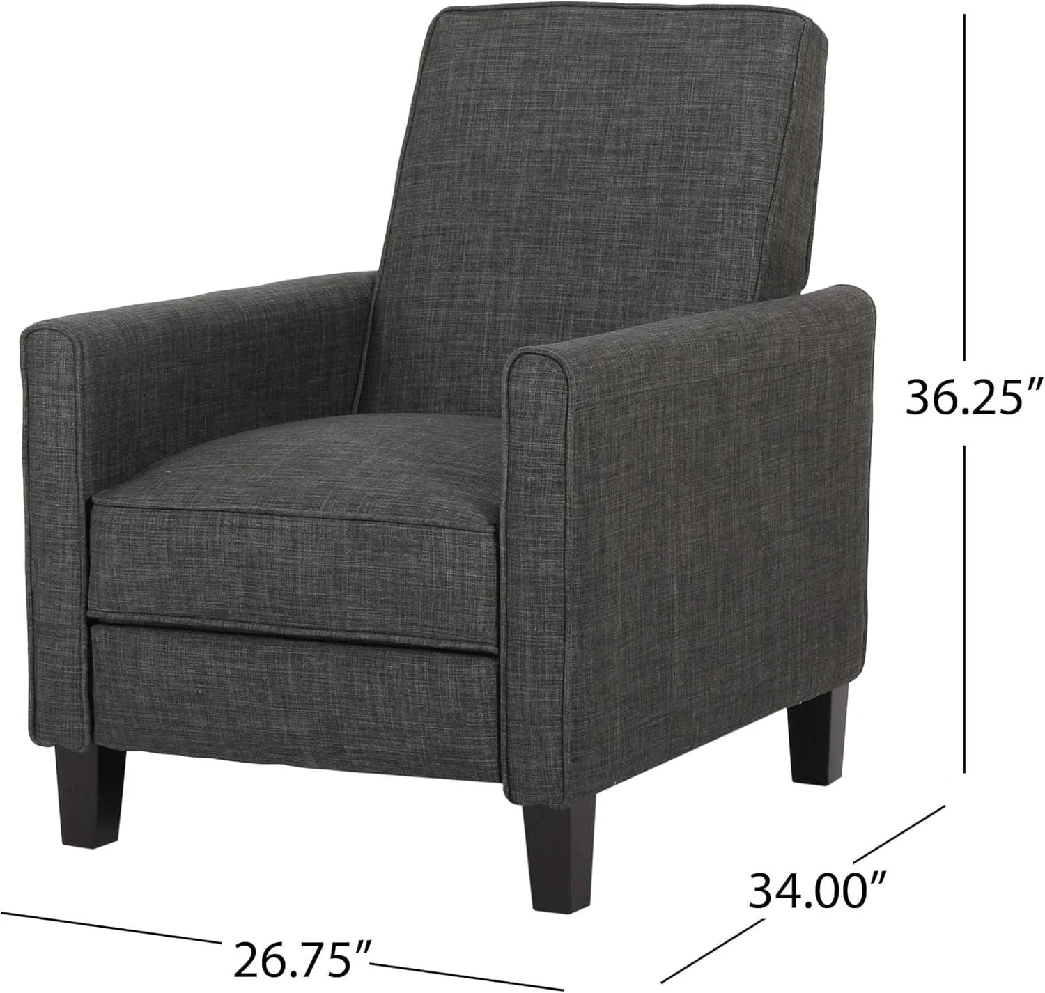 Excellent Emmie Fabric Recliner Set Of 2 Moss Gray Recliners Casual