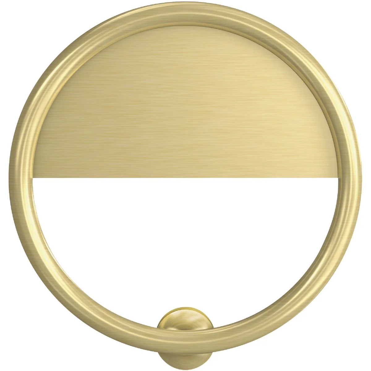 Enhanced National Hardware 4-1 3 In. Brushed Gold Cooper Door Knocker Clean