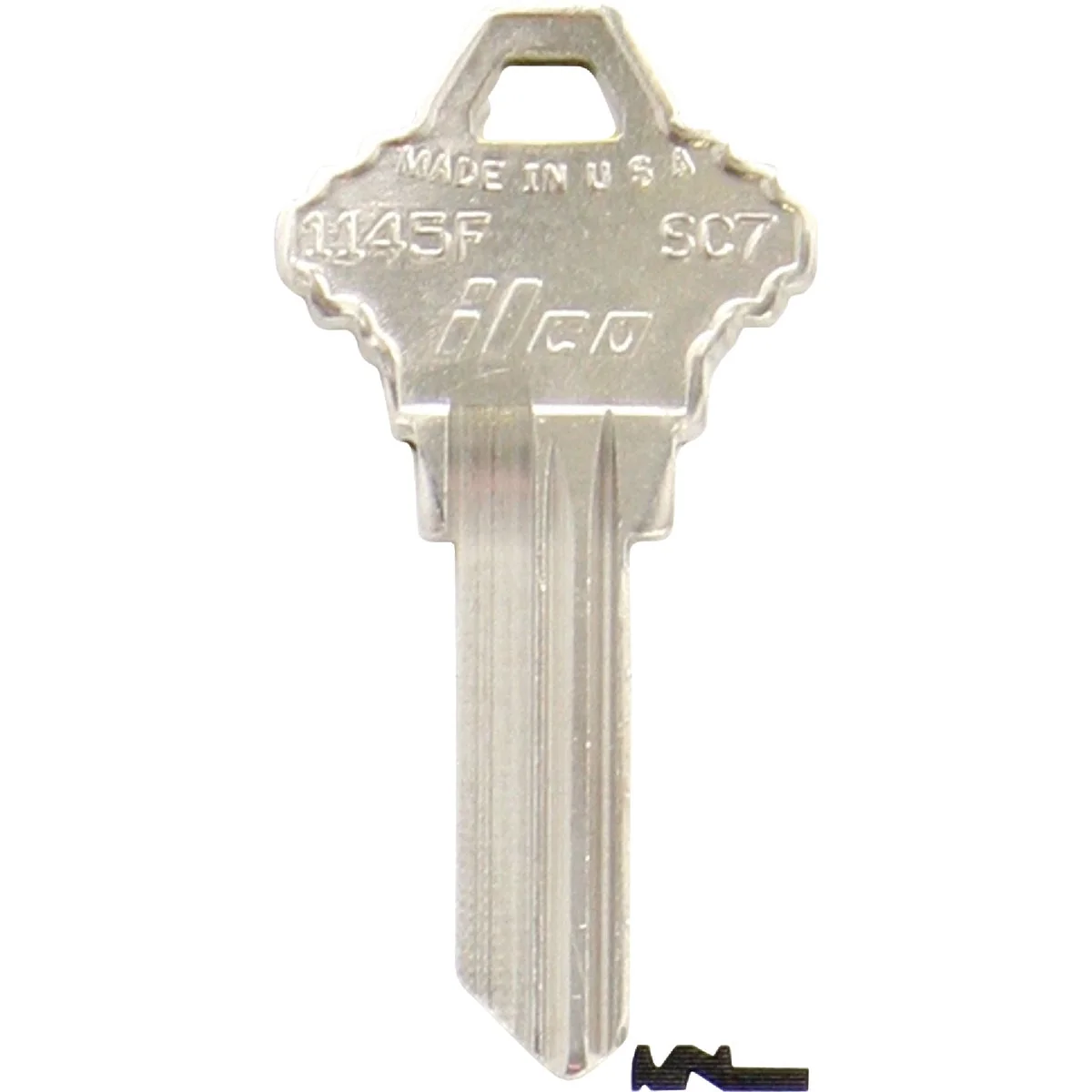 Elite ILCO Schlage Nickel Plated House Key SC7 10-Pack Smooth