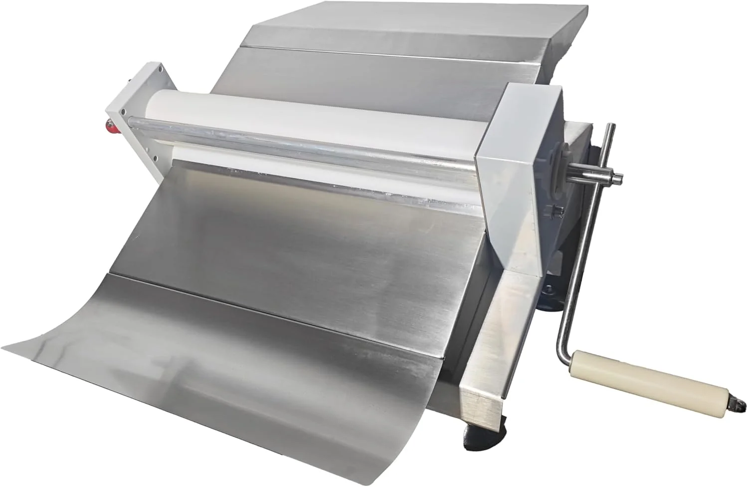 Functional Manual Dough Sheeter Machine 16.5 – Stainless Steel Pastry Roller with Adjustable Thickness for Fondant Pizza Croissants Puff Pastry Clean