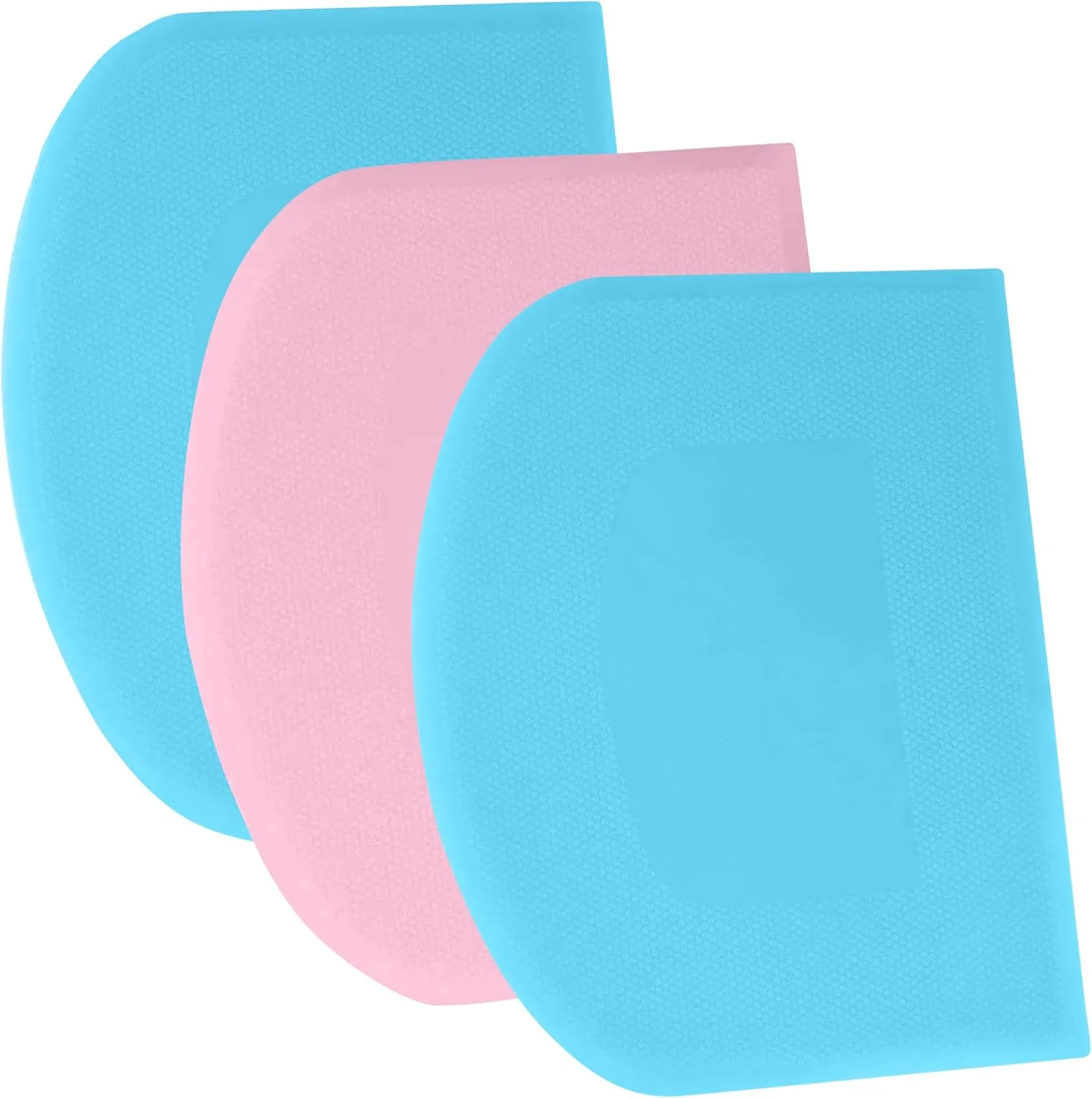 High-Performance SURDOCA Dough Bench Scraper – 3P 7.1×4.9 Plastic Flexible Bowl Scraper Sharp Edge amp Angles Cake Scraper. Non-Slip Bakeware Decorating Tools Sculpting amp Modeling Tools – Blue Pink Blue Environmentally Friendly