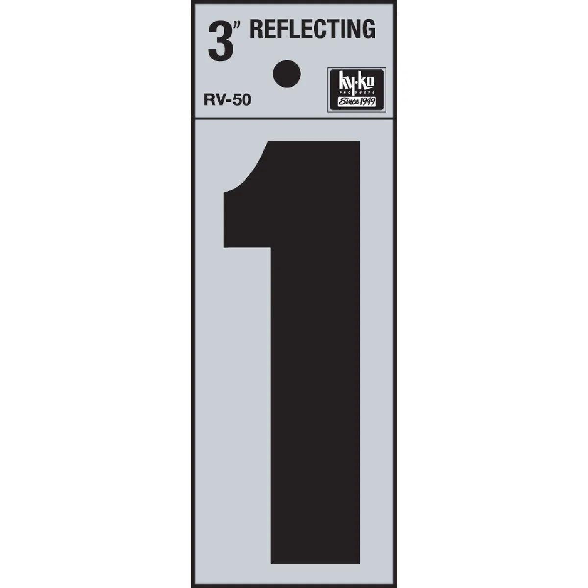 Modern Hy-Ko Vinyl 3 In. Reflective Adhesive Number One Green