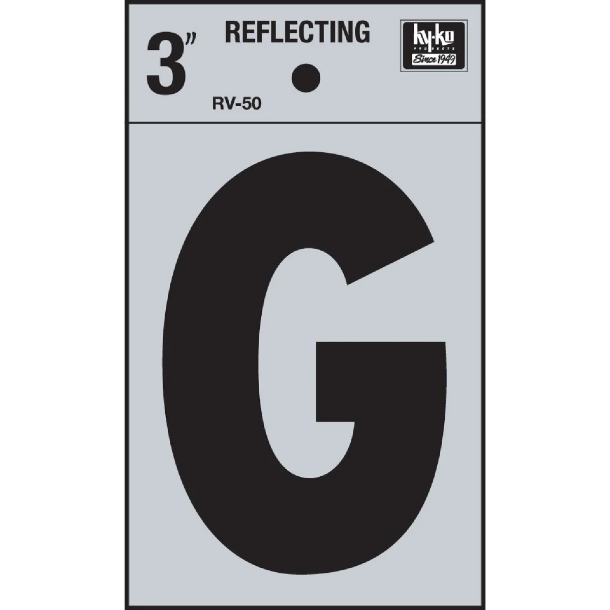 Optimized Hy-Ko Vinyl 3 In. Reflective Adhesive Letter G Specialty