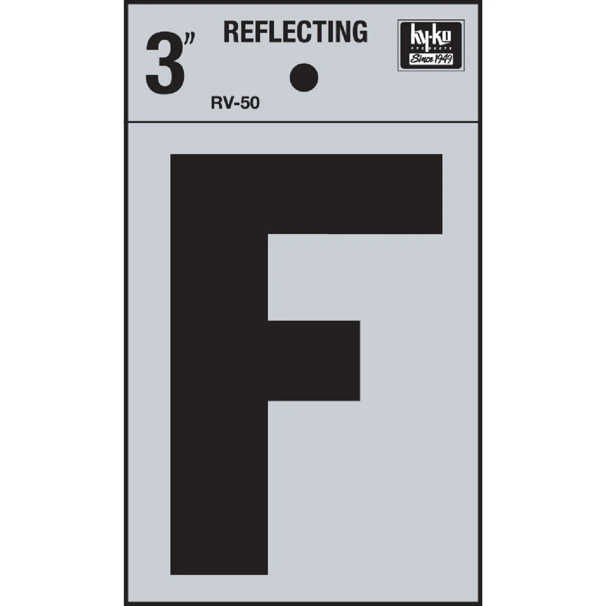 Artisan Hy-Ko Vinyl 3 In. Reflective Adhesive Letter F Fast