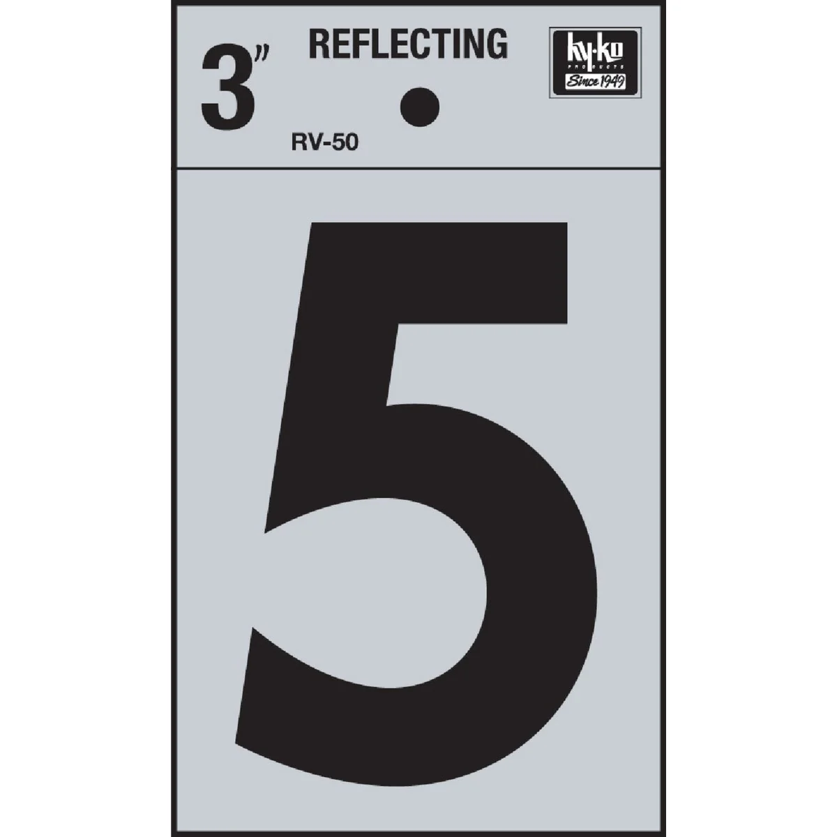 Trusted Hy-Ko Vinyl 3 In. Reflective Adhesive Number Five High-Grade