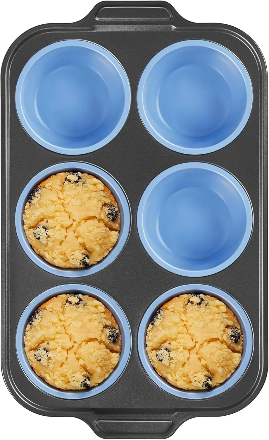 Certified Bronypro Jumbo Silicone Muffin Pan with Metal Frame 3.5 Large Muffin Tins Non-Toxic Food Grade Silicone Non-Stick for Egg Bites Big Cupcakes Luxury