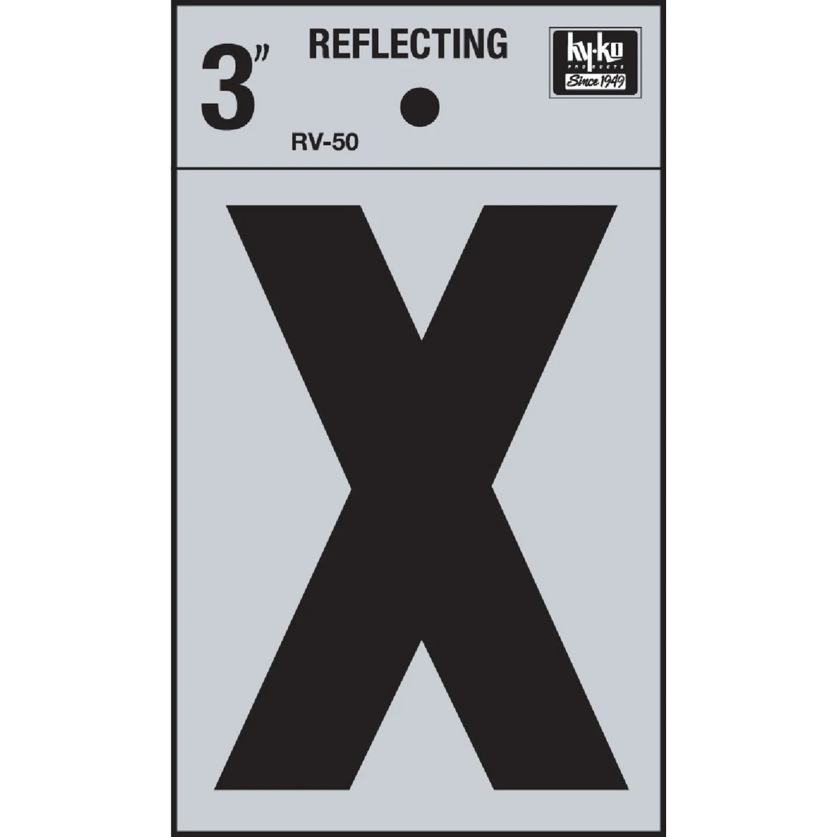 Fashionable Hy-Ko Vinyl 3 In. Reflective Adhesive Letter X Luxury