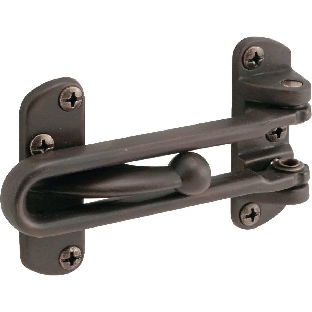 Easy-to-Use Defender Security Bronze Swing Bar Door Guard Fast