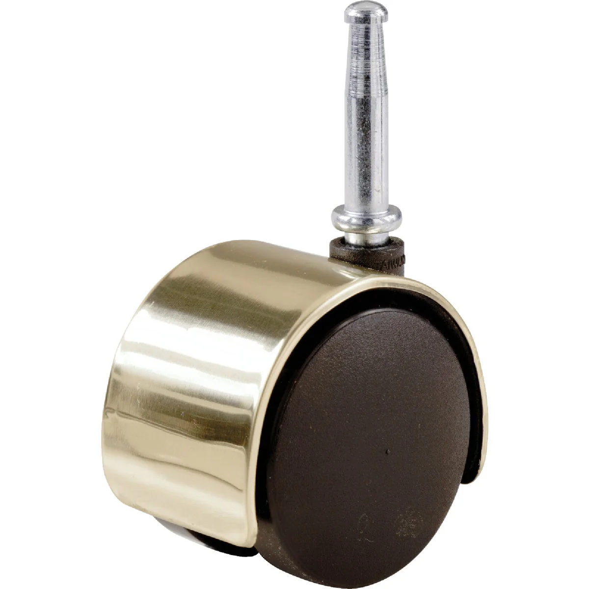 Excellent Do it 2 In. Dia. Bright Brass Twin Wheel Caster with 1-1 2 In. Stem 2-Pack Genuine