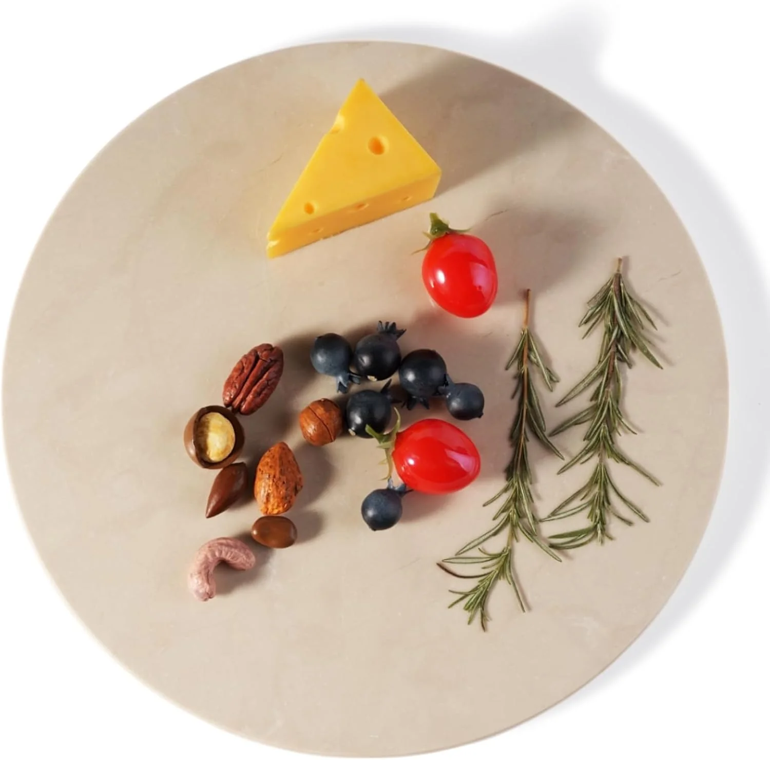 Easy-to-Use Koville 11 Inch Marble Round Cutting Board for Kitchen Countertop Natural Marble Pastry Board Cheese Boards Charcuterie Board Stone Slab for Kitchen Functional