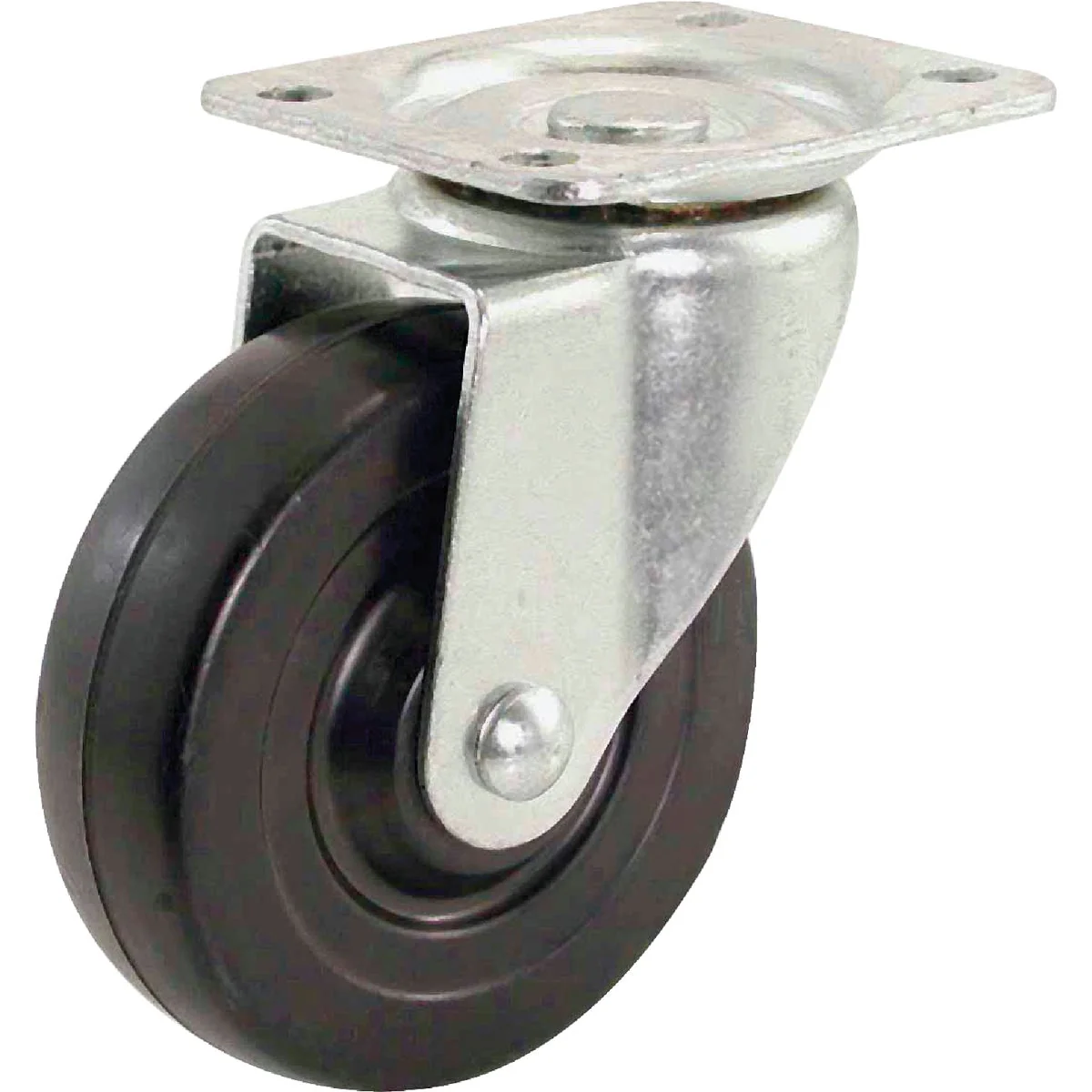 User-Friendly Shepherd 4 In. General-Duty Soft Rubber Swivel Plate Caster Durable