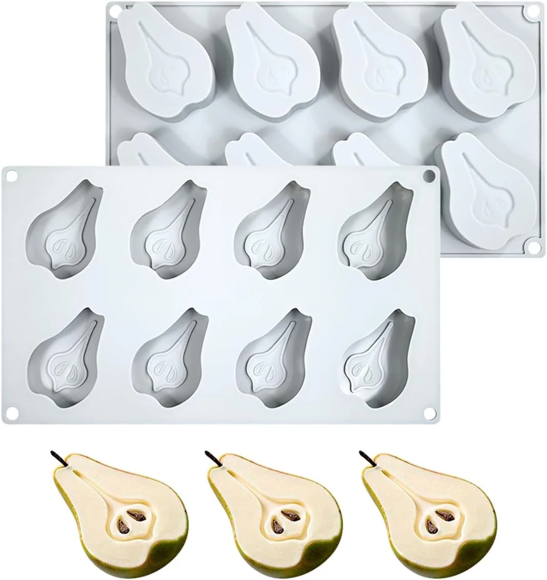 Relaxed mostsom Pear Shape Silicone Mold 3D Cake Moulds Mousse For Ice Creams Chocolate Pastry Bakeware Dessert Art Pan Cake Mold H_ Pear Original
