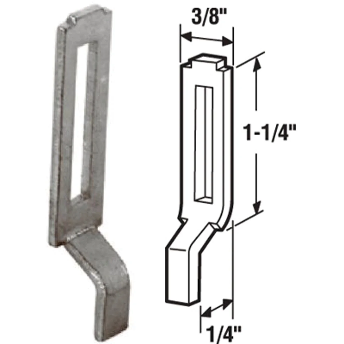 Next-Generation Prime-Line Adjustable Screen Door Strike Plate 2 Count Solid