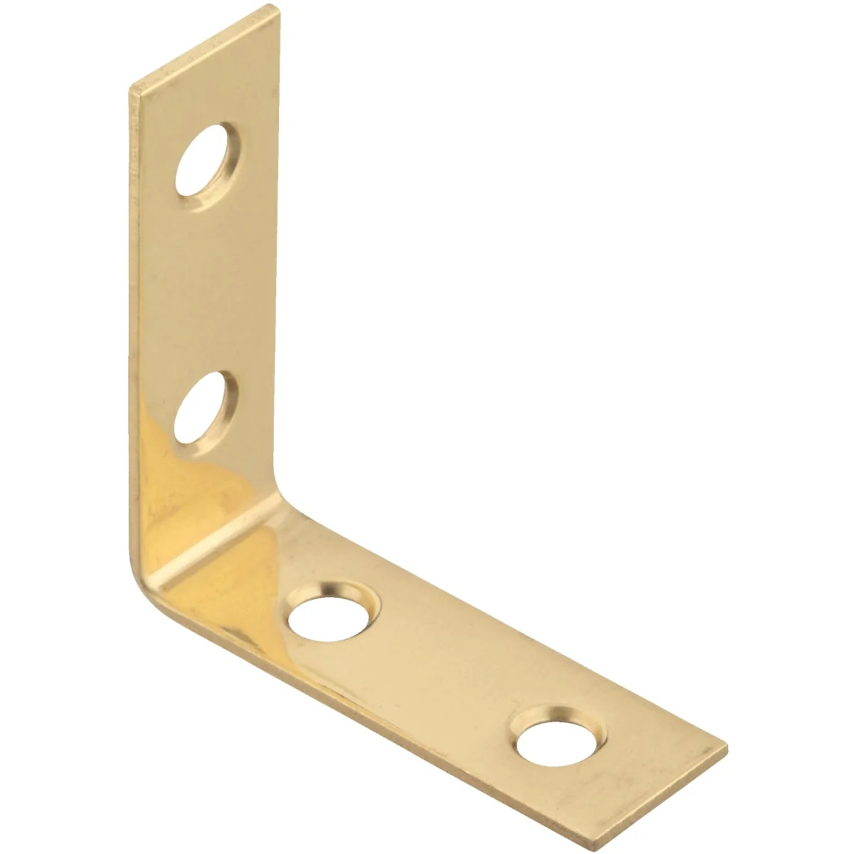Innovative National Catalog V1875 1-1 2 In. x 5 8 In. Solid Brass Corner Brace Clean
