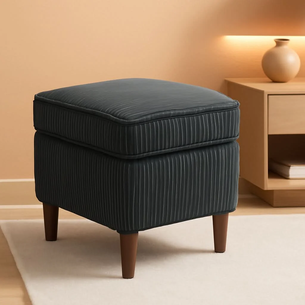 Effective Storage Ottoman With Adjustable Lid Footrest Charcoalgray Eco-Friendly
