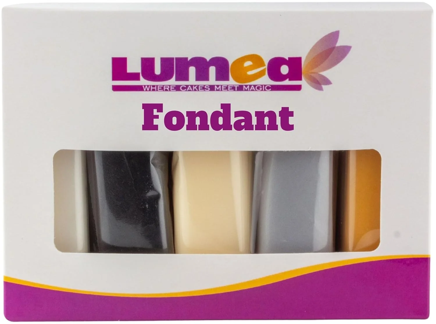 Specialty Dekozauber24 Fondant icing multipack 5 colors 3.5oz 100g rolled fondant per color for cakes cupcakes and figurines in white black cream Sustainable