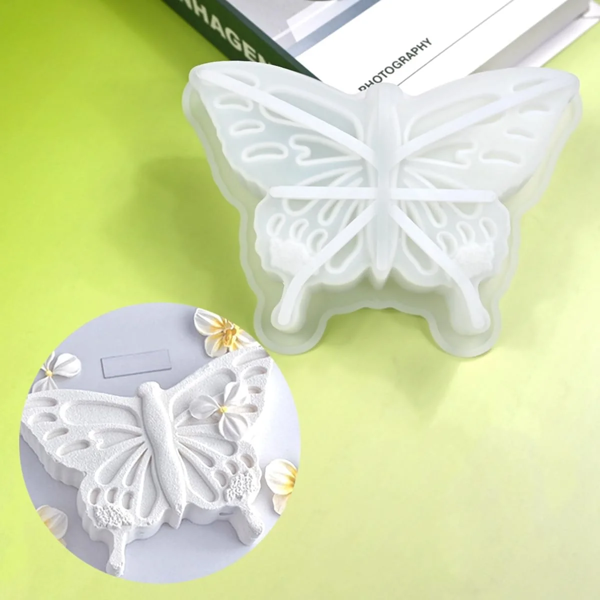 Detailed mostsom Butterfly Shape Food Grade Silicone Baking Mold Cake Mould Chocolate Muffin Mousse Jelly Candy Cookie Soap Candle Making Tools B_ Butterfly Clean