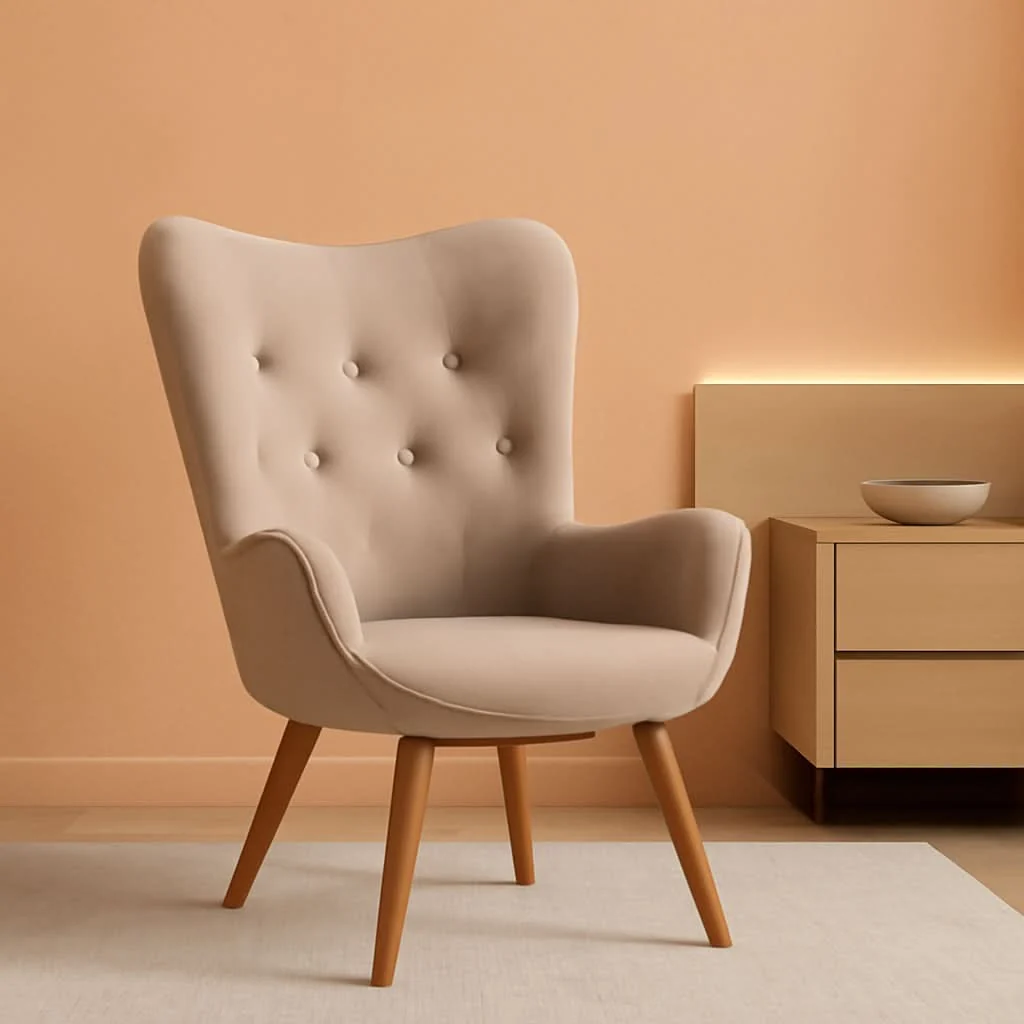 Advanced Contemporary Velvet Upholstered Accent Chair Chocolate Reusable