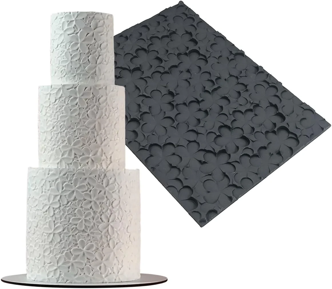 Elite mostsom Silicone Lace Cake Mold Flower Impression Mat for Baking Non-Stick Flexible Silicone Decorating Mat for Cakes Cookies Pastry Chocolate Proven
