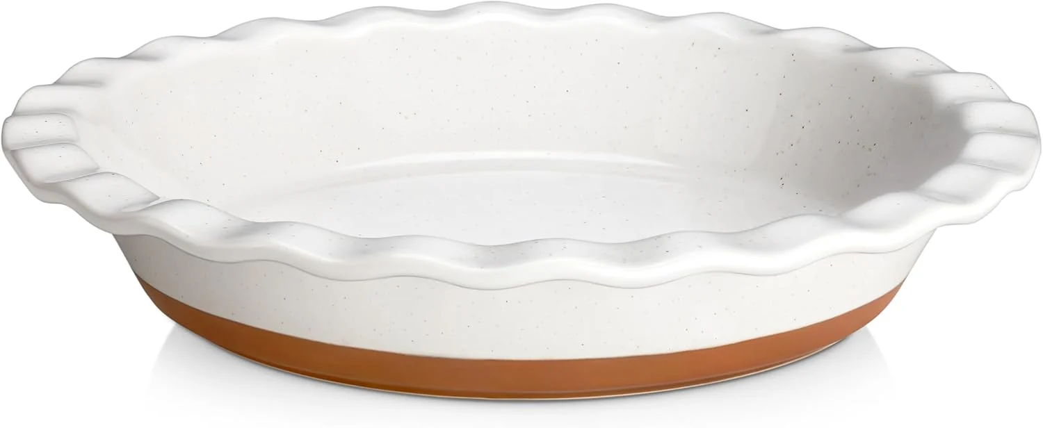 Dependable MALACASA Ceramic Pie Pan for Baking – 9 inch Pie Plate Quiche Baking Dish Exceptional