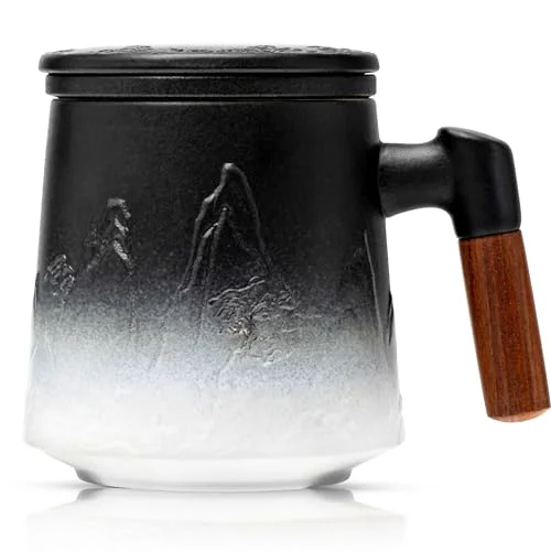Fashionable Ceramic Tea Cup with Infuser and Lid High-Quality
