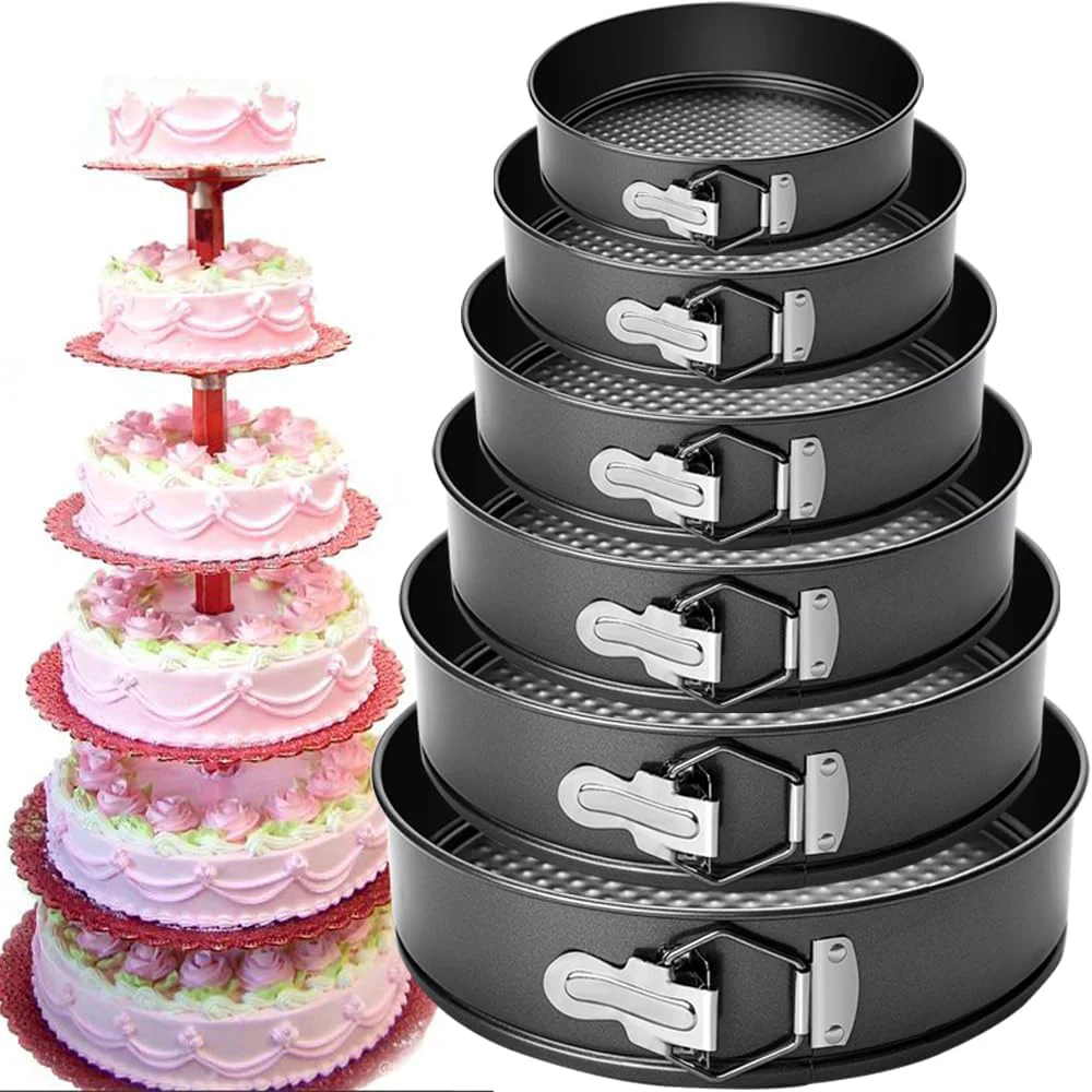 Specialty 6PCS Springform Pan Round Non Stick Cheesecake Pan Durable Cake Baking Pans with Removable Bottom Cake Molds for Baking Enhanced