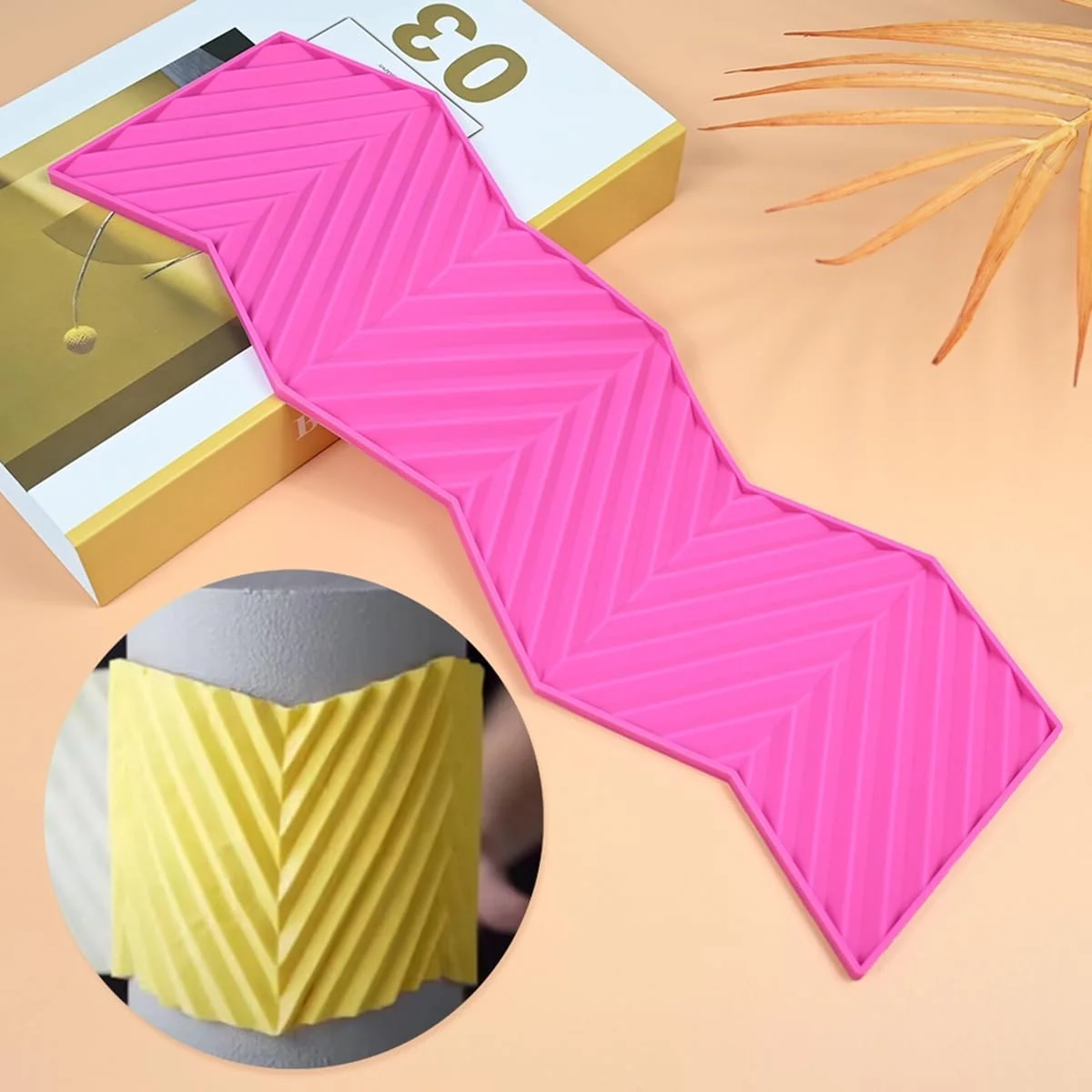 Versatile Tuke 3D Diagonal Stripes Design Lace Mat Silicone Mold Silicone Lace Mold Sugar Craft Cake Brim Decoration Tool L_ Diagonal Stripes Contemporary