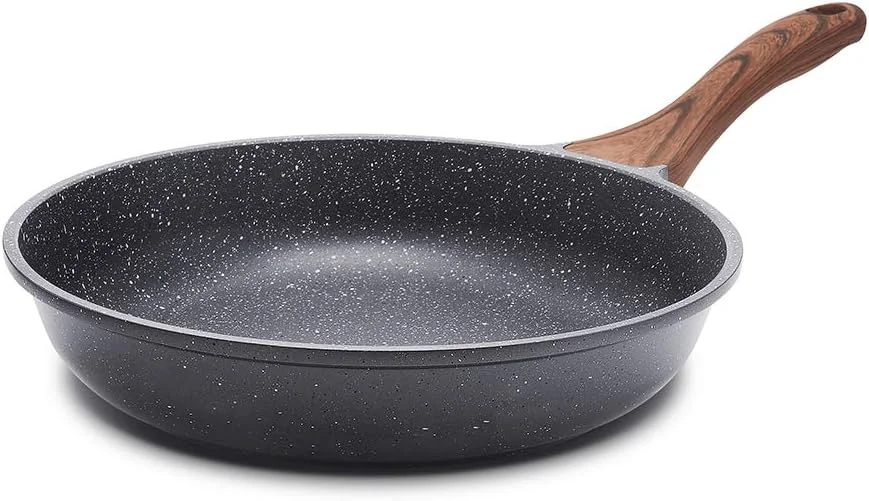 Versatile SENSARTE Nonstick Frying Pan Skillet Swiss Granite Coating Omelette Pan Healthy Stone Cookware Chef’s Pan PFOA 8 9.5 10 11 12.5 Inch 10 Inch Excellent