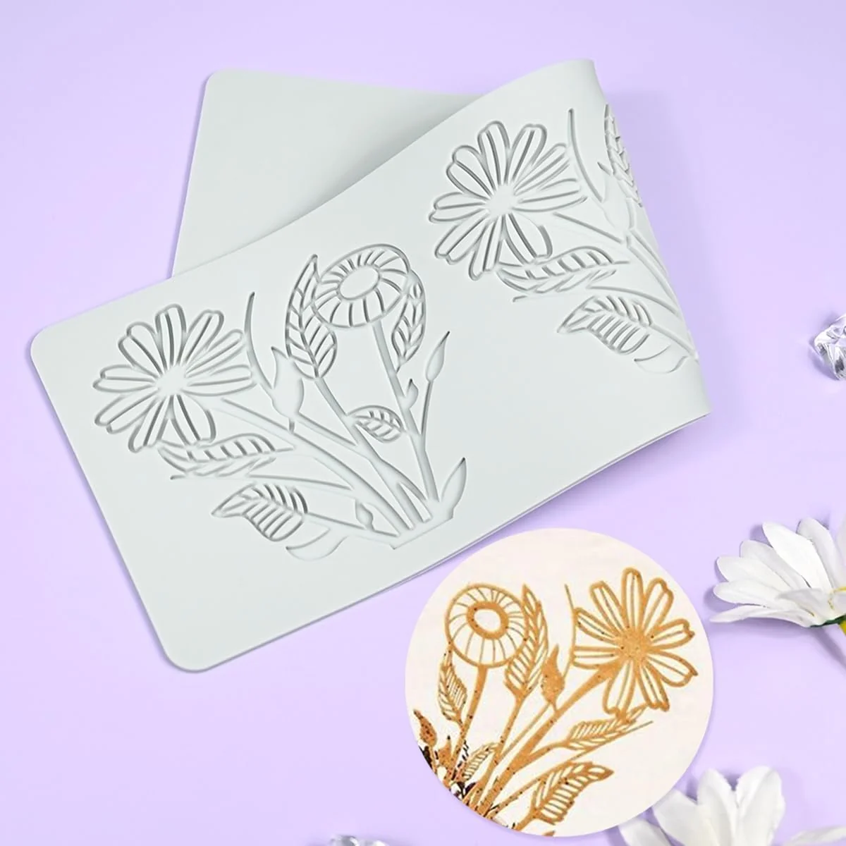 Long-Lasting Tuke Flower Silicone Cake Lace Mold Cake Decorating Tool Border Decoration Lace Mold Kitchen Baking Tool K_ Flower Functional