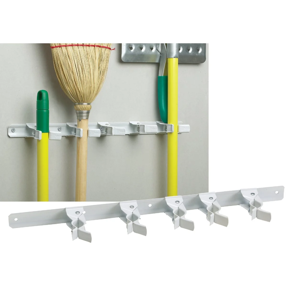 Flexible Rust-Resistant White 5-Spring Clip Organizer Effective