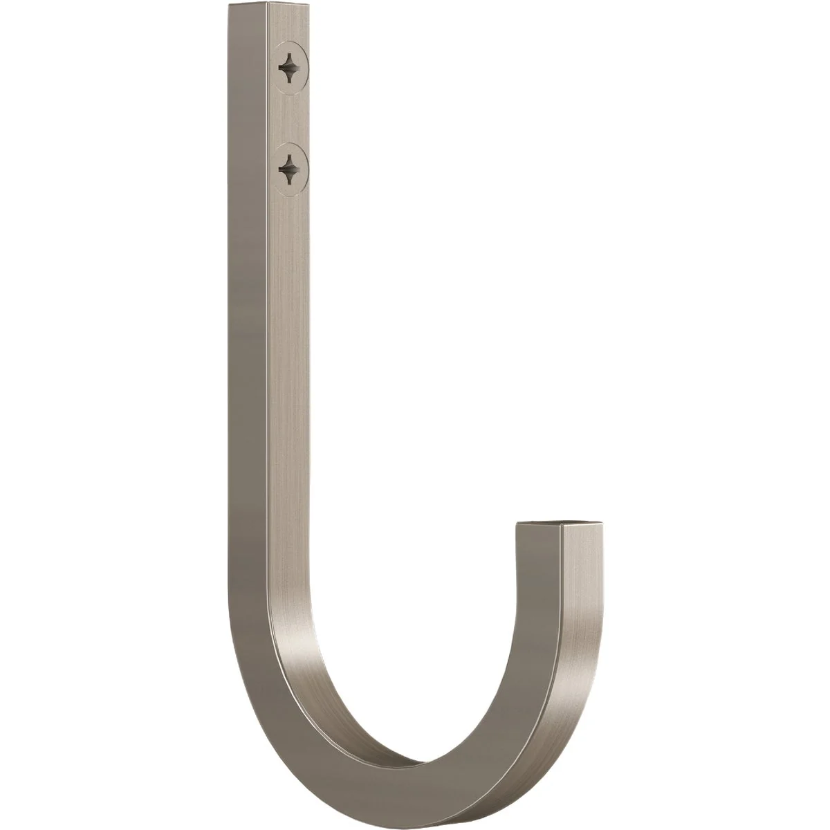 Luxury National Hardware 4 In. Satin Nickel Reed Multipurpose Hook 2-Pack Artisan