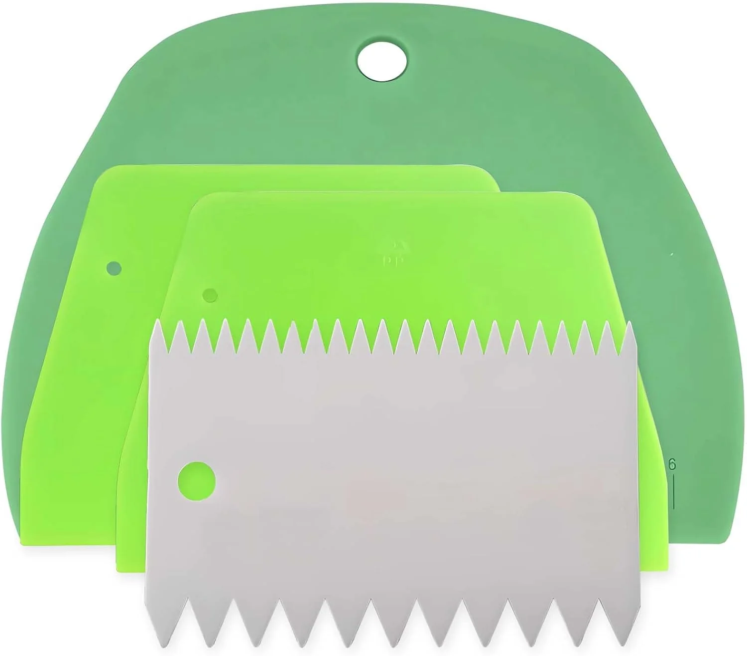 Advanced Dough Scraper Plastic Bench Scraper Dough Scraper Tool Dough Cutter Flexible Bench Scraper for Making Bread Pizza 4 PCS Fine Crafted