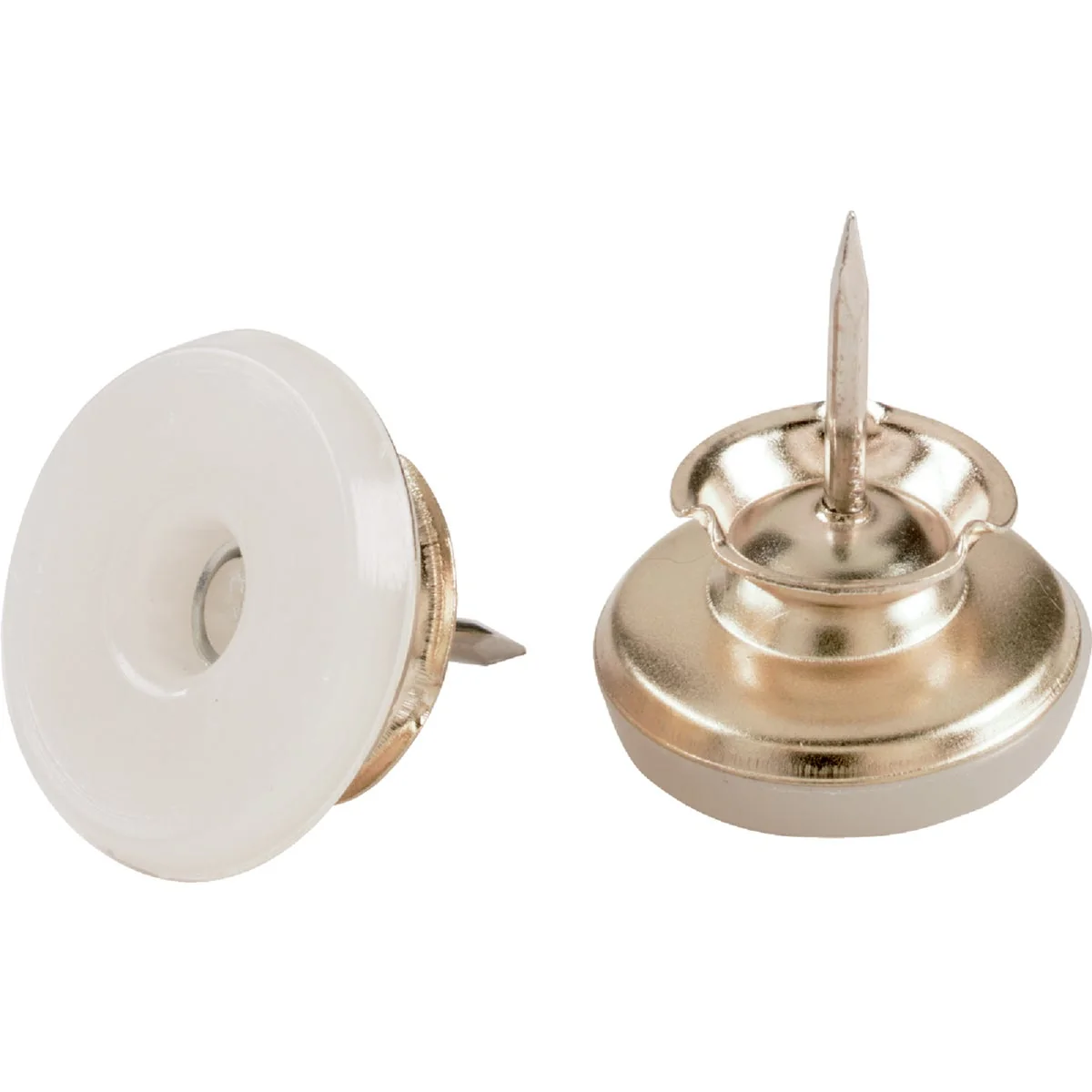 Refined Do it Nail-on Swivel 1 In. Brass Swivel Furniture Glide 4-Pack Trendy