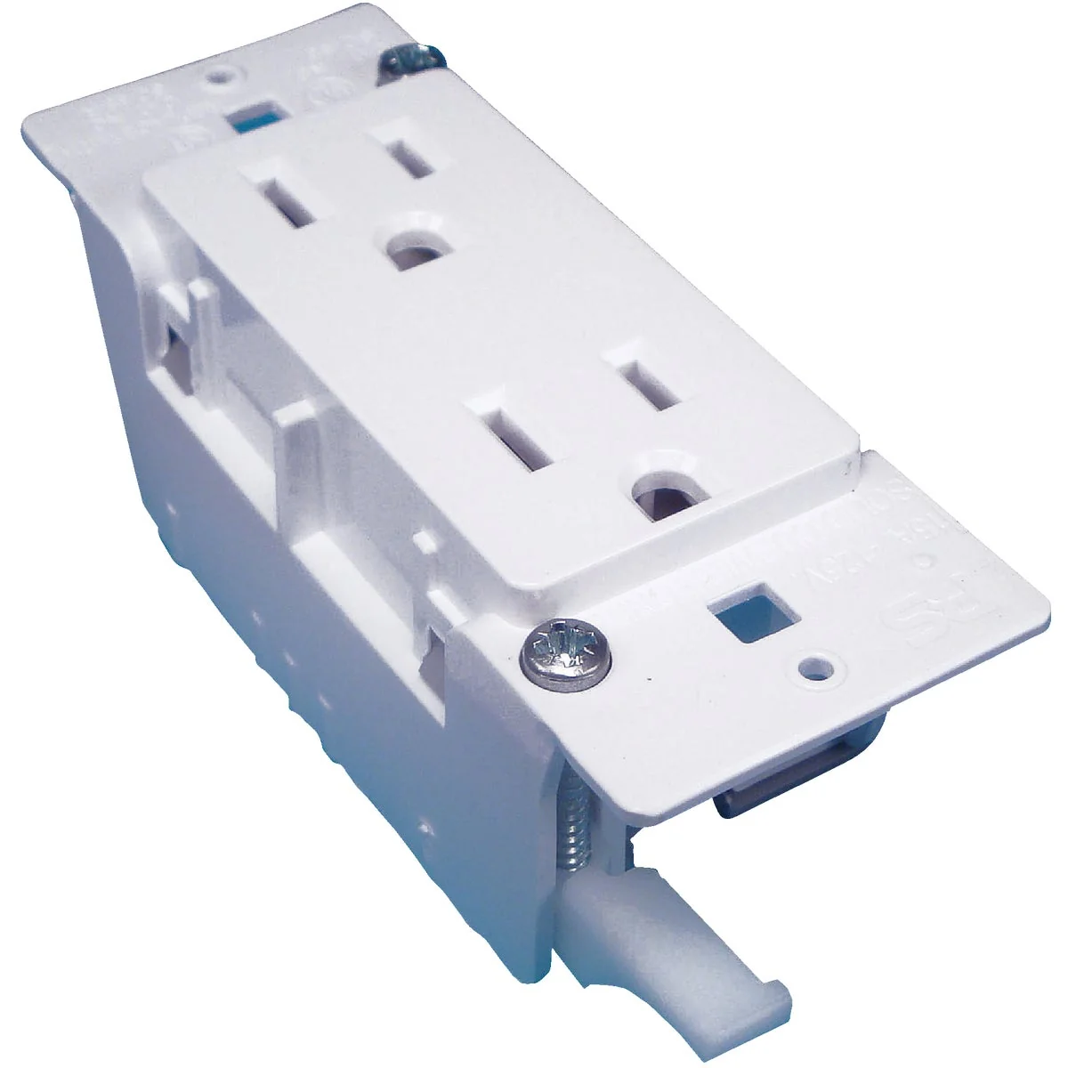 Environmentally Friendly United States Hardware 15A White Mobile Home 5-15R Duplex Outlet Solid