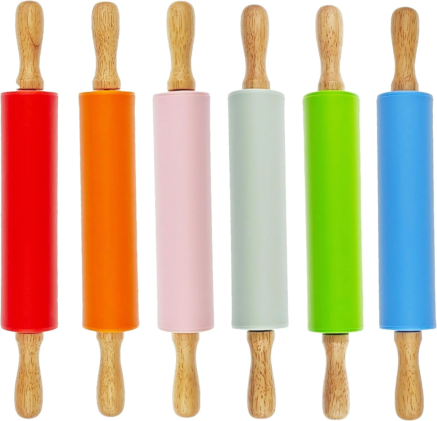 Specialty 6 Pack Small Rolling Pin for Kids Kids Rolling Pin for Home Kitchen 6 colors 12 Inch Proven
