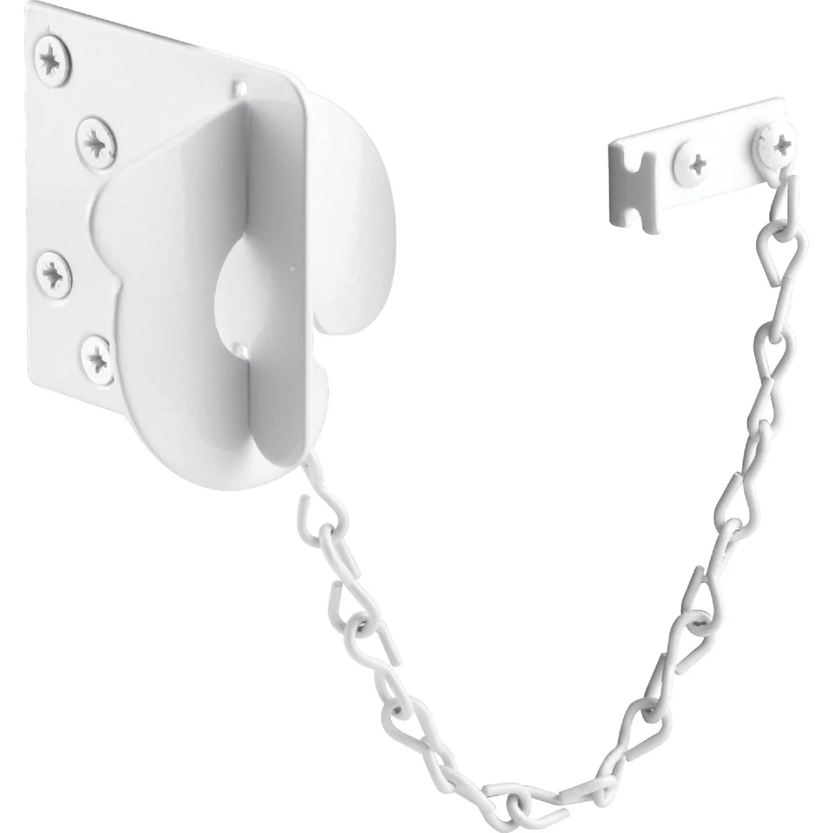 Authentic Defender Security White Texas Security Bolt Ring Chain Door Lock Enhanced