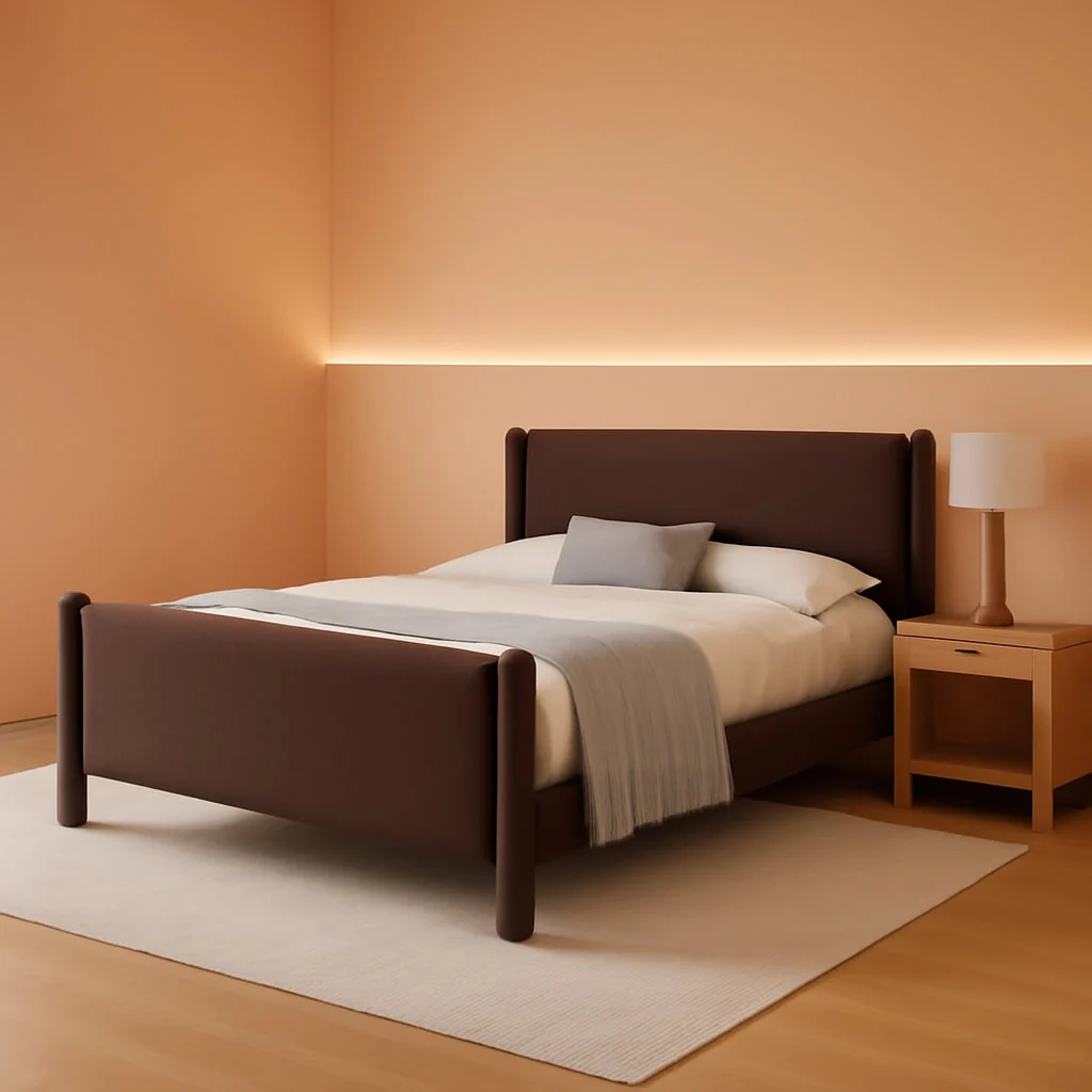 Quality Queen Platform Bed Frame With Upholstered Headboard Fast