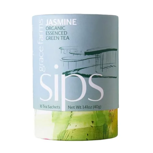 Premium Organic JASMINE Green Tea 16 Count Long-Lasting