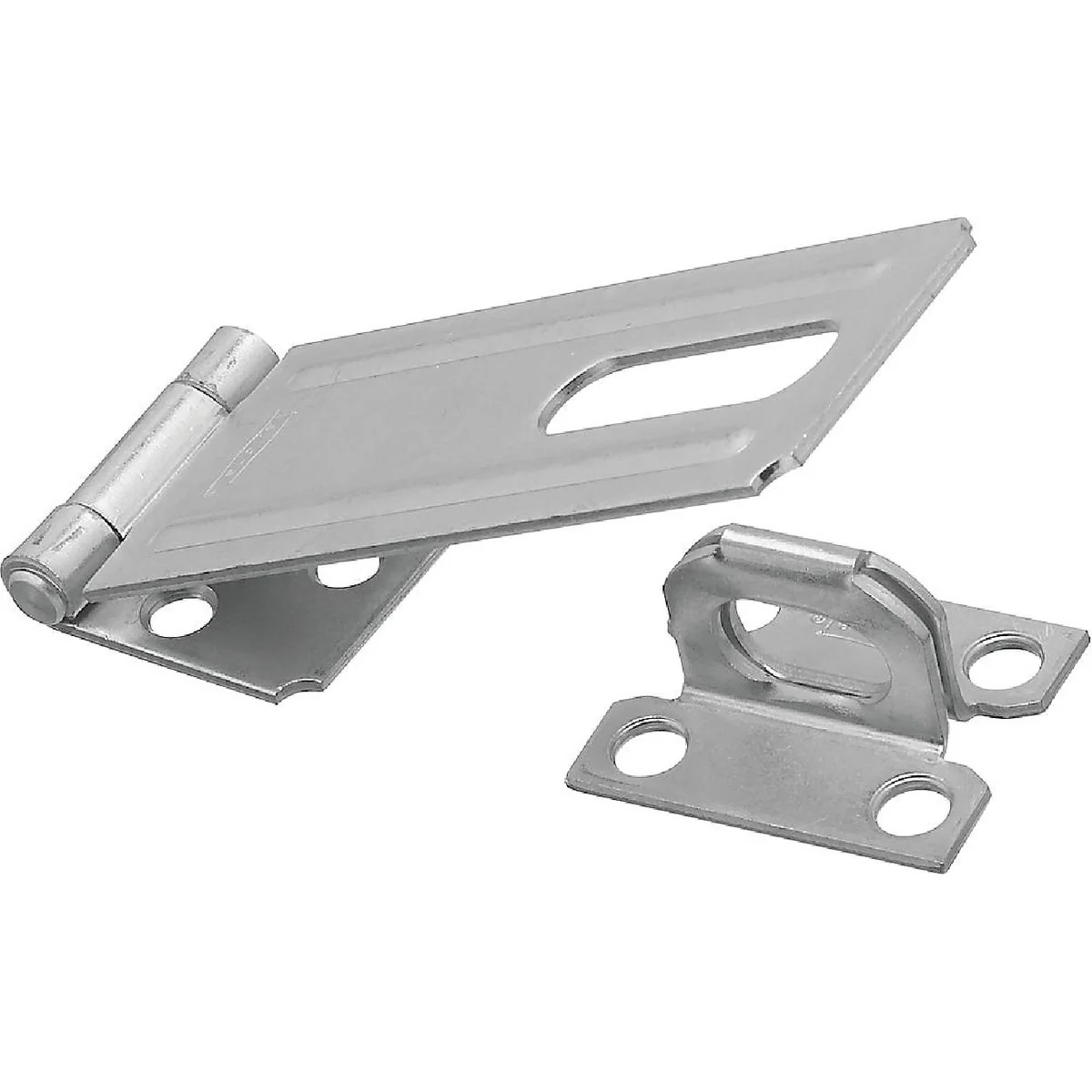 Detailed National 4-1 2 In. Zinc Non-Swivel Safety Hasp Smooth