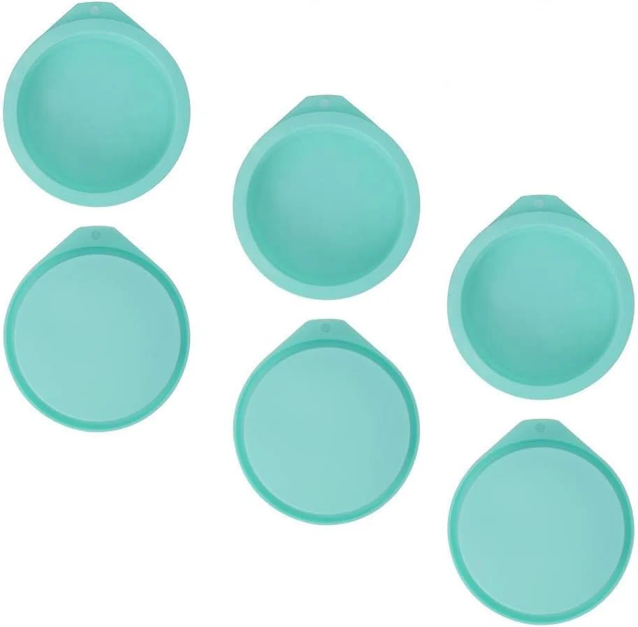Effective 6-Pack Silicone Cake Molds 4 Inch Round Cakes Pans Fine Crafted