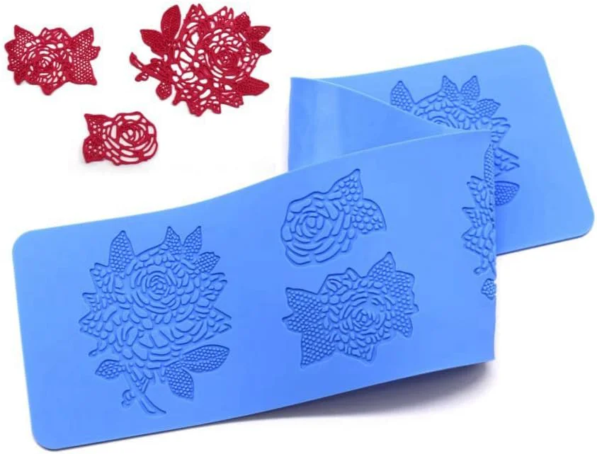 Casual Flower Embossing Hollow Candy Silicone Mold Lace Pattern Sugar Craft Cake Decoration Cupcake Top Polymer Clay Effective