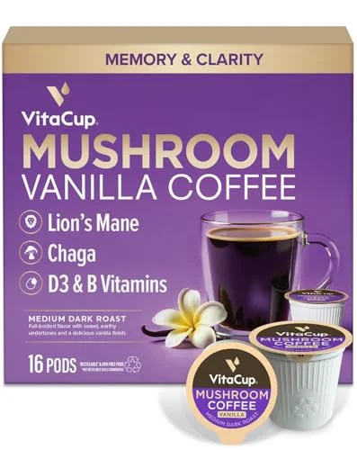Minimalist Vanilla Flavored Mushroom Coffee Pods 16 Count Verified