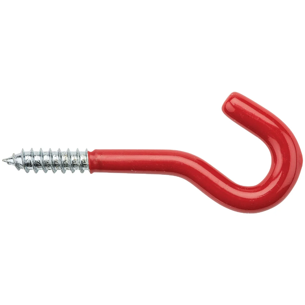 Dependable National 5 16 In. x 4-1 2 In. Red Vinyl Coated Screw Hook Breathable