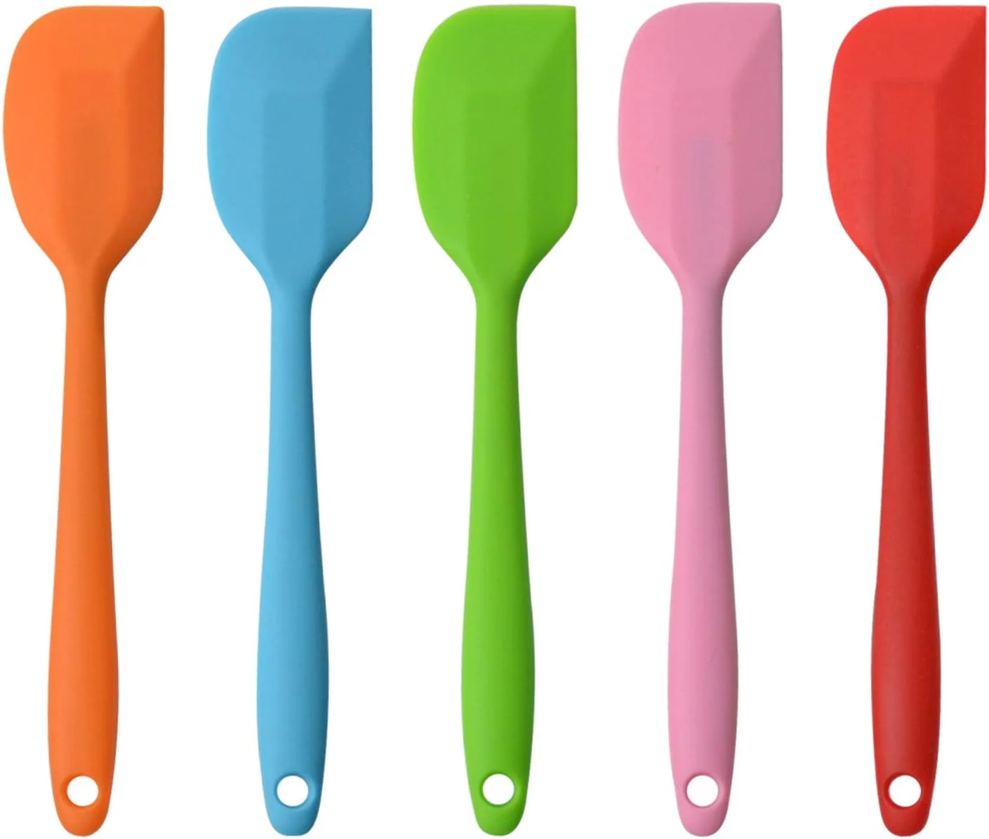 Selected Silicone Spatulas 8.5 inch Small Rubber Spatula Seamless One Piece Design Heat Resistant Non-Stick Flexible Scrapers Baking Mixing Tool 5 Pieces Expertly Made
